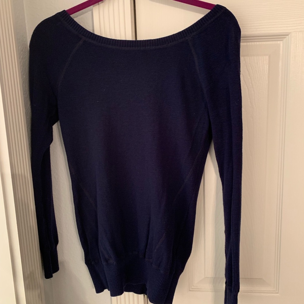 simple blue sweater
